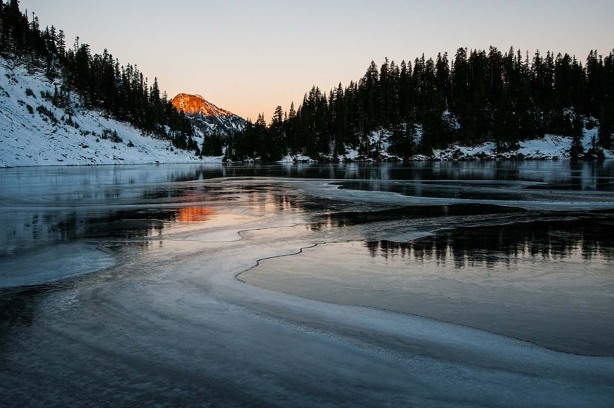 united states frosted lake during daytime twin lakes